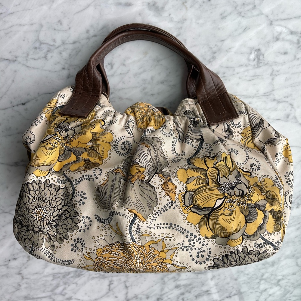 brontibayparis printed satin nylon bag